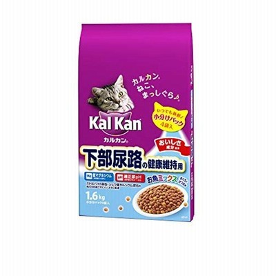 カルカン ドライ 下部尿路の健康維持用 お魚ミックス まぐろとかつお味 キャットフード 1.6キログラム (x 1)