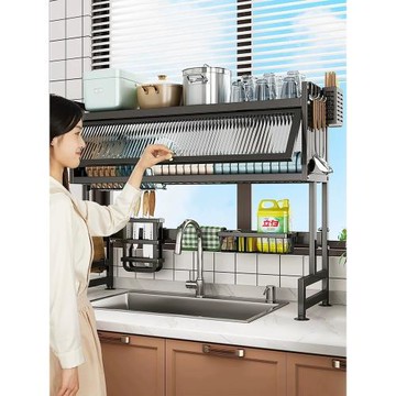 廚房水槽置物架臺面碗碟收納架多功能洗碗架水池上放碗盤瀝水架子