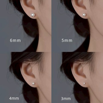 ✨Luna Land✨S999純銀基礎款珍珠耳釘 經典單顆款珍珠耳環 基本款 養耳系列 單顆珍珠 銀耳針 抗過敏