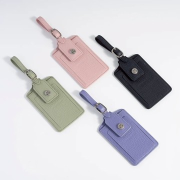 OFFERMANN 荔枝紋真皮行李吊牌 - 淺粉紅