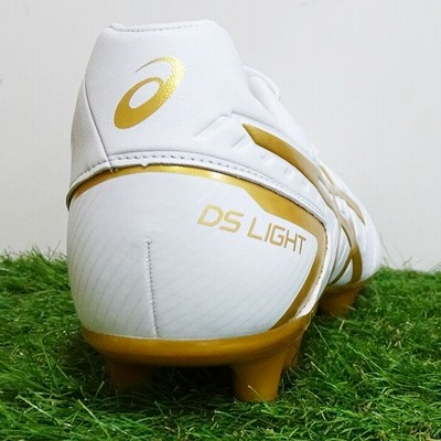 ASICS サッカーシューズ ホワイト/ゴールド　DSライト　ワイド アシックス DSライト CLUB WIDE asics 【サッカー・フットサル