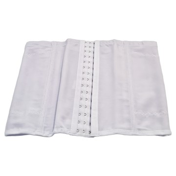 Charmen 可調式排扣收腹塑腰帶 三段式15鉤釦 加強緊束腰腹 優質網紗布料 舒適好透氣  L  白