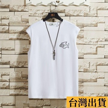 🌈台倉出庫🌈 背心男夏季无袖港风汗衫吊嘎T恤男士運動背心 健身背心 男生背心 男速干背心