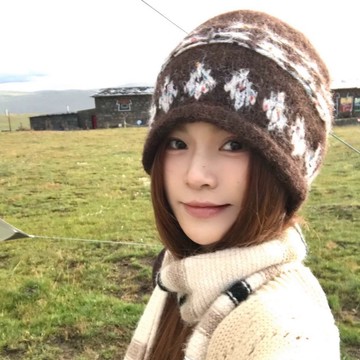 「小確幸 新品首賣」冬季韓版針織帽 包頭帽 保暖大頭圍冷帽 顯臉小護耳冷帽 帽子 復古提花女費爾島帽保暖毛線卷邊