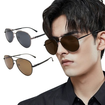 【ALEGANT】曠旅時尚飛官寶麗來偏光墨鏡/UV400太陽眼鏡