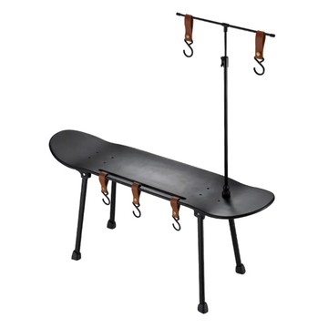 Ho-sè FAD 發光滑板桌 天然桐木 黑色 附燈架及5個掛勾  80 x 35 x 20cm  80cm