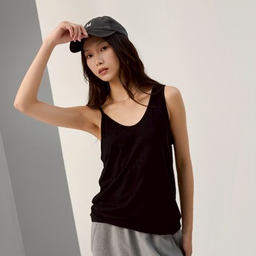 【ERSS】女裝 背心 粗肩帶 細肩帶 休閒風 運動風 兩穿 特色 黑色【K70364】