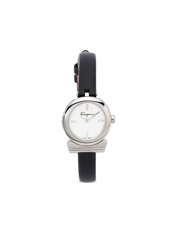 Salvatore Ferragamo Watches - Gancini quartz 22mm - women - stainless steel/Leather - One Size - White