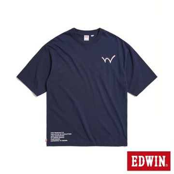 EDWIN 男裝 CITYBOY大寬版短袖T恤-丈青色