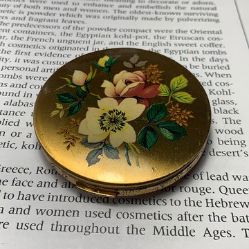 Vintage 英國 花草粉餅盒
