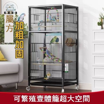臺灣公司 免運 鳥籠 寵物籠 鸚鵡籠 籠子 方管大號鸚鵡鳥籠牡丹八哥別墅玄鳳虎皮加粗加厚家用繁殖鳥籠帶輪工廠現貨直銷 全館九折 售後保障 店長新品推薦 5m107