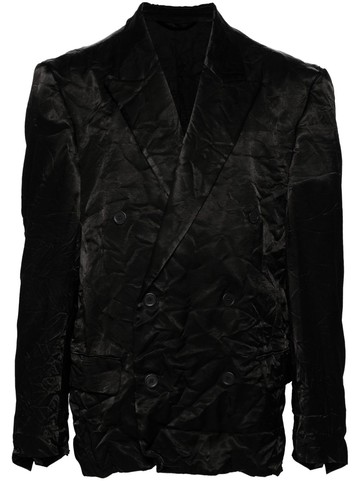 Balenciaga - Steroid double-breasted blazer - unisex - Viscose/Polyester/Cupro/Cupro/Cotton - 1 - Black