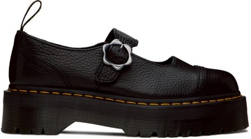 Dr. Martens 黑色 Addina Flower Buckle Leather Platform 玛丽珍鞋