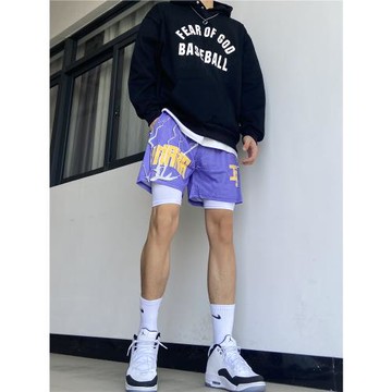 美式籃球短褲潮牌IP不過膝寬松休閑潮流四分男運動透氣速干訓練褲