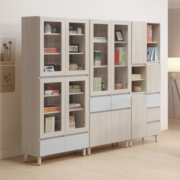 Homelike 喜家居7.6尺書櫃組(2347)-228x40x190cm