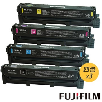 FUJIFILM富士軟片 三組★CT351263-CT351266 C2410系列高容量碳粉匣(1黑4.5K+3彩4.5K)