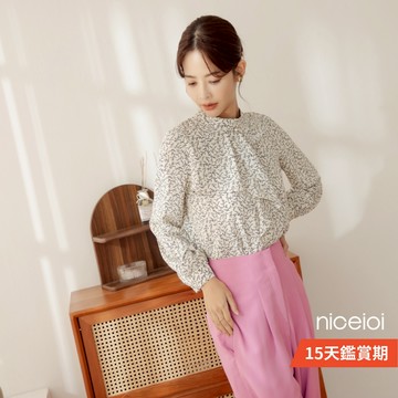 niceioi【特惠】女西裝褲 長褲 高腰長褲 2色 [俐落高腰雙打褶鈎釦西裝褲] 女裝 5I342001