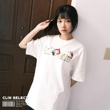 西林 CLIN｜選物｜美式重磅刺绣印花T_色 / T-0042 320g 中性 素色 工裝 Cityboy