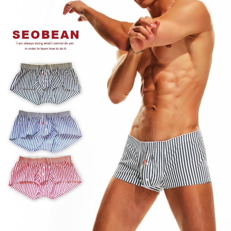 SEOBEAN セビン ストライプ ローライズ トランクス 067 前開き