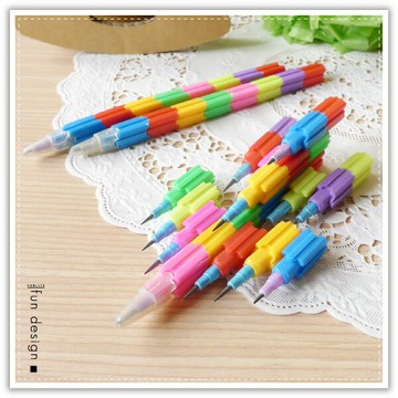 免削積木鉛筆 8節免削鉛筆 彩虹積木筆 百變變形筆 贈品禮品 益智文具