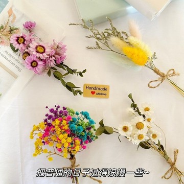 成品 花束🌸  迷你滿天星乾花花束牆面裝飾壁掛插花瓶diy材料包相框門牌香薰花