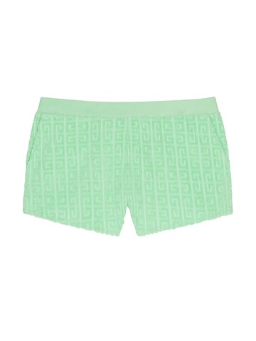 Mini shorts in spugna di cotone jacquard 4g-M
