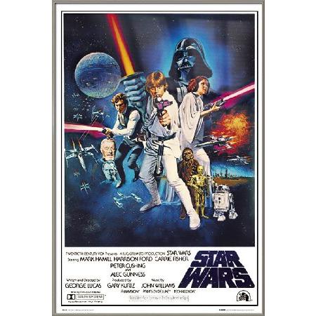 Star Wars Episode IV A New Hope Framed Movie Poster Print (Style C) (Size: 24" x 36")