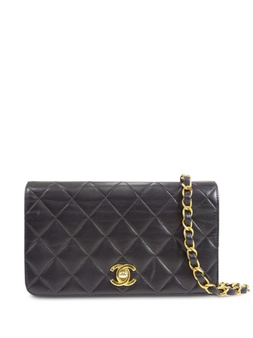 CHANEL Pre-Owned - 2002 Full Flap shoulder bag - women - Lamb Skin - One Size - BLACK