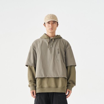 TopBasics 假兩件連帽衛衣