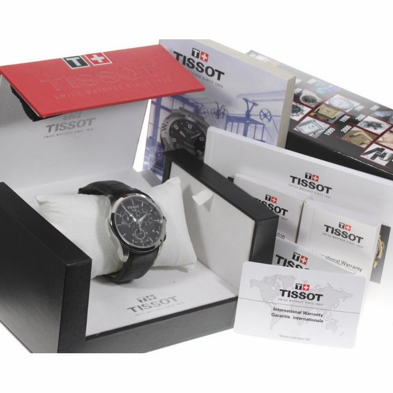 ☆美品【TISSOT】ティソ クチュリエ クロノグラフ T035617 クォーツ 