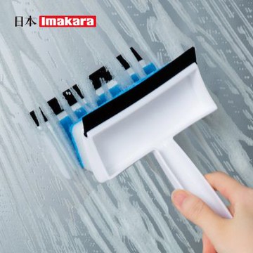 日本Imakara 浴室玻璃鏡面二合一刮水清潔刷