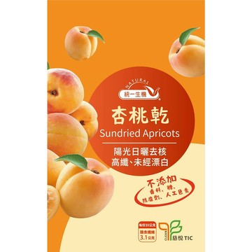 統一生機杏桃乾70g