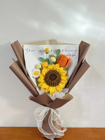 向日葵花束 畢業花束 編織花束