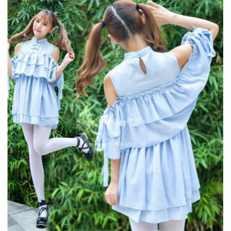 二枚送料無料 レディース ロリータ服 チャイナ風 ロリータファッション ゴスロリ ワンピース オフショルダー チャイナドレス ミニ コスプ 通販 Lineポイント最大1 0 Get Lineショッピング