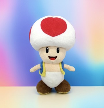 【任天堂超級瑪利歐】 超級瑪利歐 奇諾比奧 紅點香菇頭 娃娃玩偶