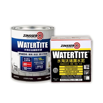 (組合) 樂立恩水淘汰全能防水漆 白 946ml+樂立恩水淘汰堵漏水泥 2.5磅