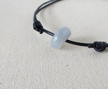 本命年【幸運路路通】冰烏雞翡翠韓國蠟線項鍊*ZT05*招財、防小人