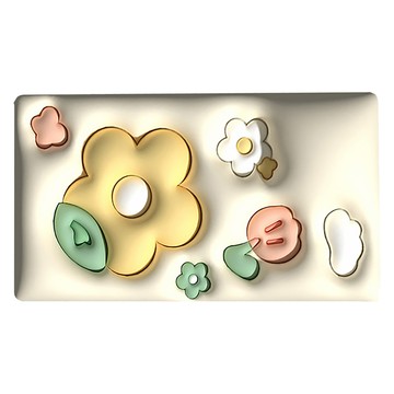 ANTIAN 3D立體吸水地墊 浴室衛生間門口地墊 瞬吸水速乾防滑地墊 奶油花朵  1入  40x60cm