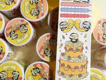 【2週年祝你生日快樂】可書寫紙可愛貓貓手帳膠帶