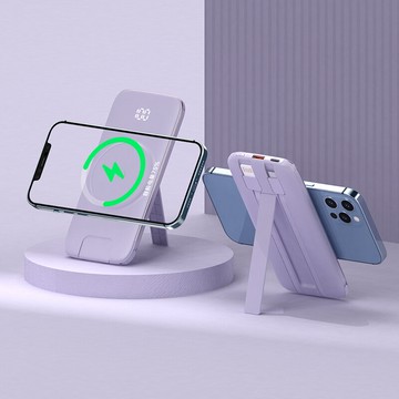磁吸款自帶線無線充行動電源10000mah 無線充電 magsafe iphone