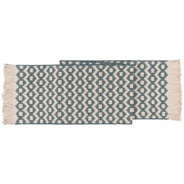 《NOW》長型桌飾襯布-藍菱格-- 餐桌布 桌墊 桌巾