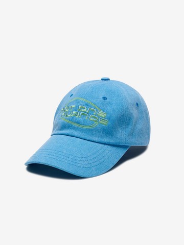 Washed Cotton Embroidered Ball Cap [BLUE]