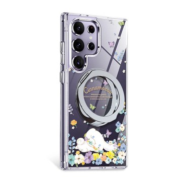 三麗鷗 S26/S25/S24/A56 軍規360旋轉磁吸立架手機殼-午覺大耳狗