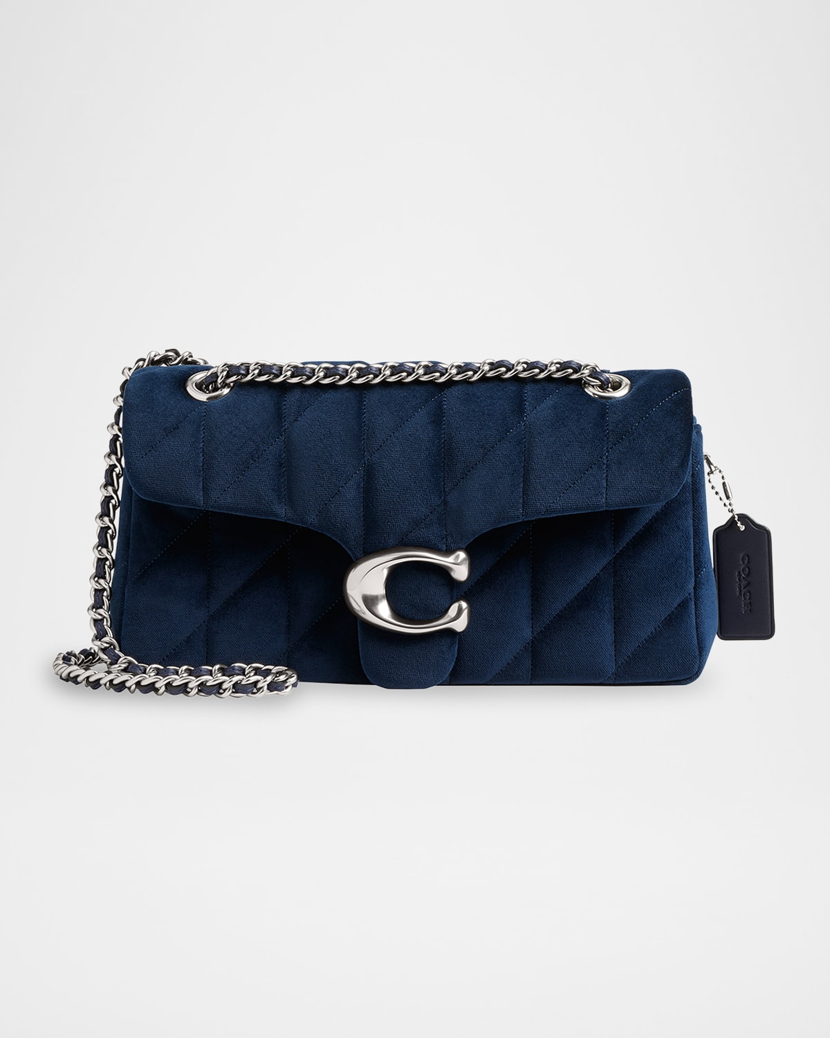 Tabby 26 Quilted Velvet Chain Shoulder Bag