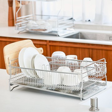 Gonggam Store 全不鏽鋼304 橫式瀝水架  1層  1個  銀色