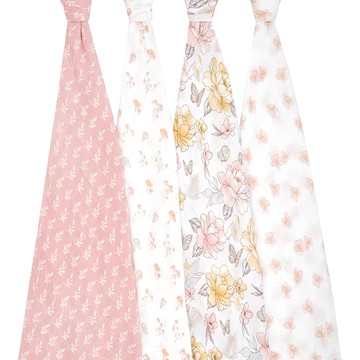 aden anais 有機棉多功能包巾4入 - 草原動物  1入