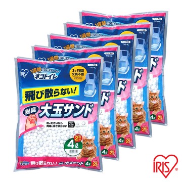 【5包組】IRIS大玉脫臭貓砂TIO-4L大顆粒球砂 貓砂『志明陪你養毛孩』