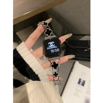 《台灣出貨》適用 APPLE WATCH 四葉草錶帶 金屬錶帶 S11 S10 SE 44 46mm 45mm 女士錶帶