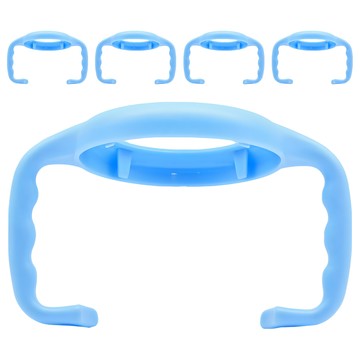 PUKU 藍色企鵝 寬口奶瓶把手  適用6個月以上寶寶  食品級PP材質  易組裝拆卸  不含干擾內分泌化學物質  水色  5個