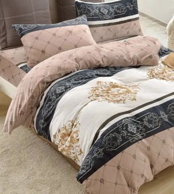 Prawear 巴麗維亞 法蘭絨雙人床包被套組-皇家風情 柔軟親膚 保暖舒適  1入